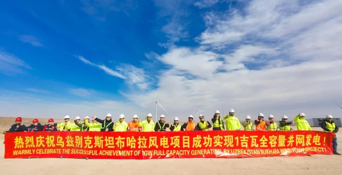 Central Asia’s Largest Wind Power Project “1 GW Bukhara Wind Power Project in Uzbekistan” Achieves Grid Connection and Full Capacity Generation